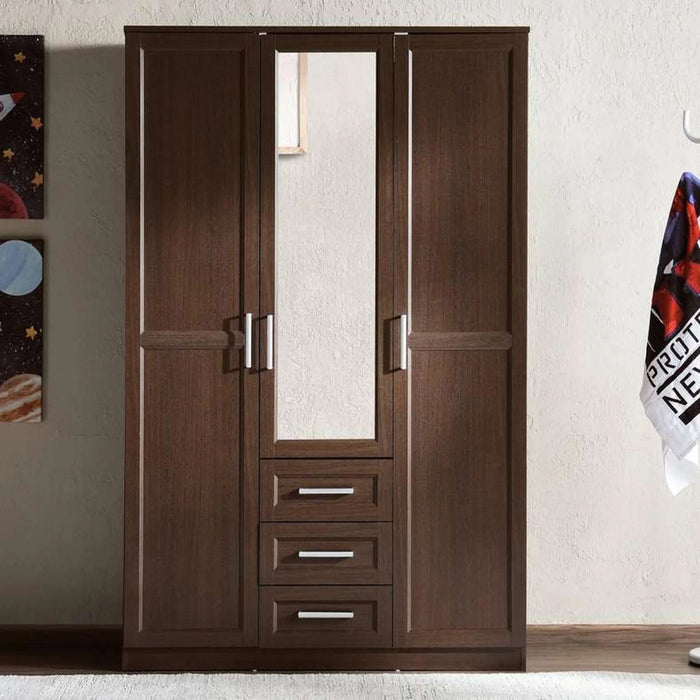 Malmo 3 Door Wardrobe - Brown