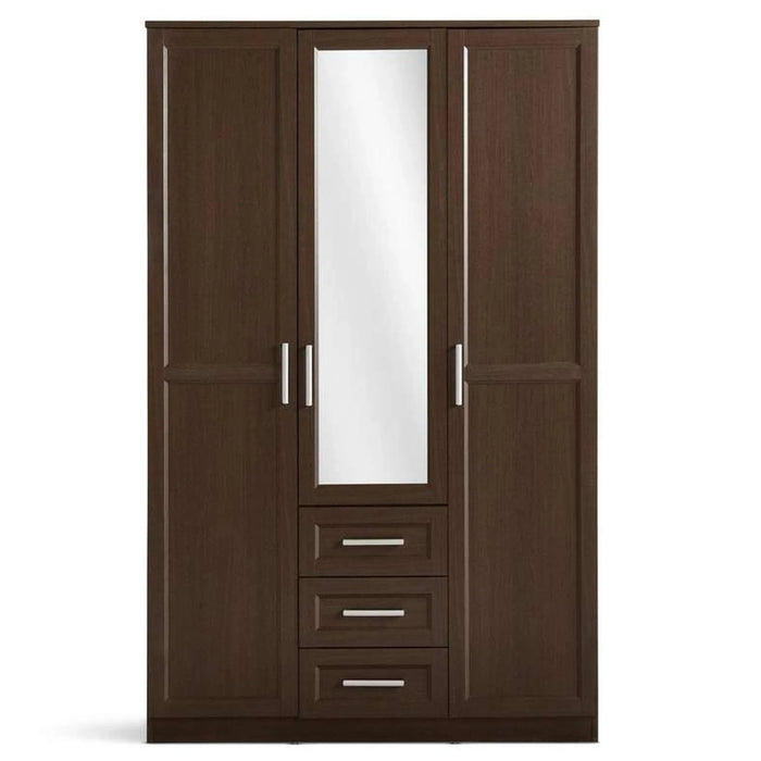 Malmo 3 Door Wardrobe - Brown