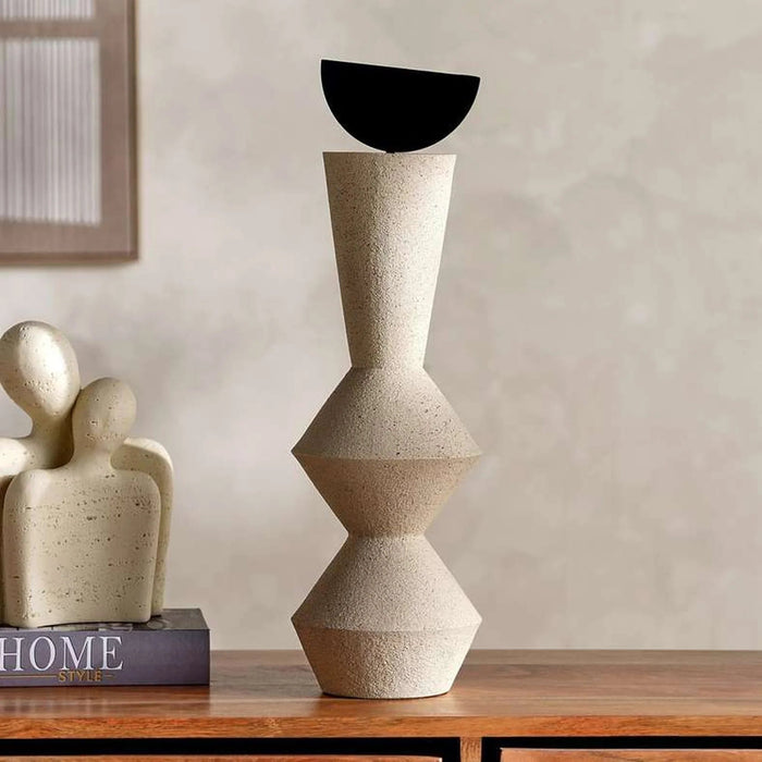 Malyn Polyresin Decor Accent 20X20X50Cm - Cream Pan Home