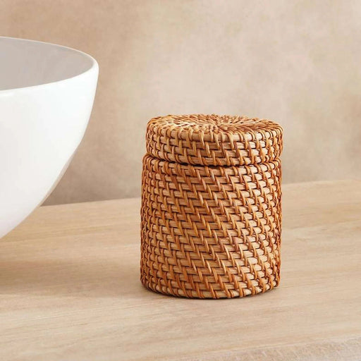 Manila Rattan Cotton Jar -9X9X11Cm- Natural Pan Home