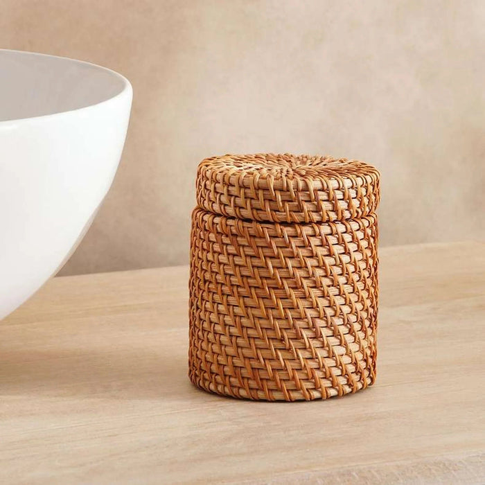 Manila Rattan Cotton Jar -9X9X11Cm- Natural Pan Home