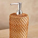 Manila Rattan Soap Dispenser 8X8X19Cm -Natural Pan Home