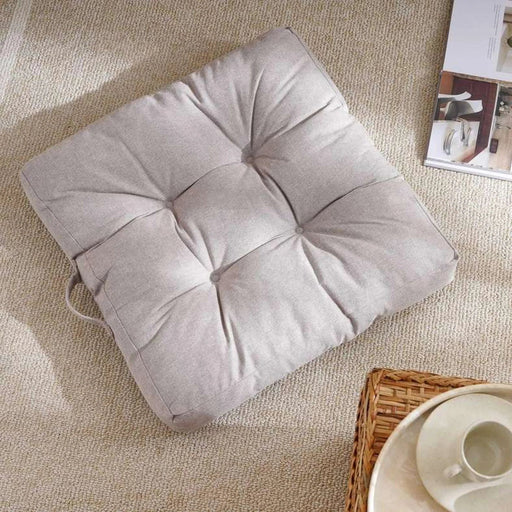 Marbella Water Repellant Outdoor Filled Floor Cushion 40X40X5Cm - Grey Pan Home