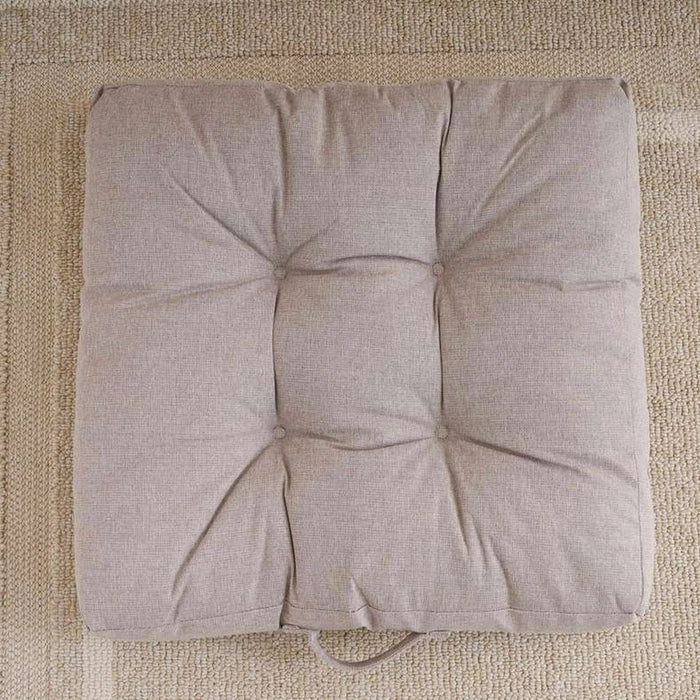 Marbella Water Repellant Outdoor Filled Floor Cushion 40X40X5Cm - Grey Pan Home