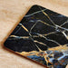 Marble 4Piece Corkback Coaster Set 10X10Cm - Black Pan Home