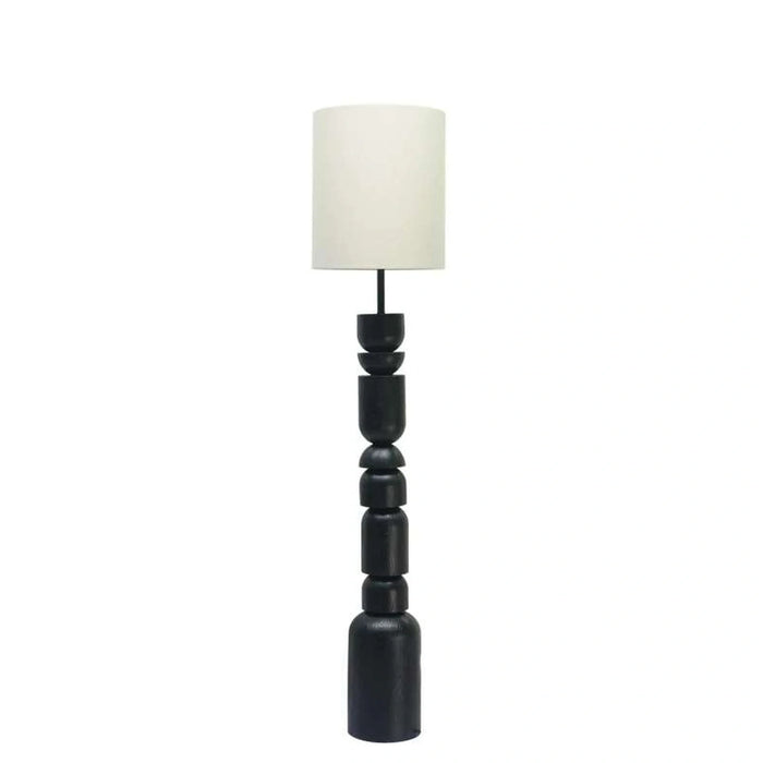 Marcey E27 Polyresin Floor Lamp Dia 33X155Cm - Black