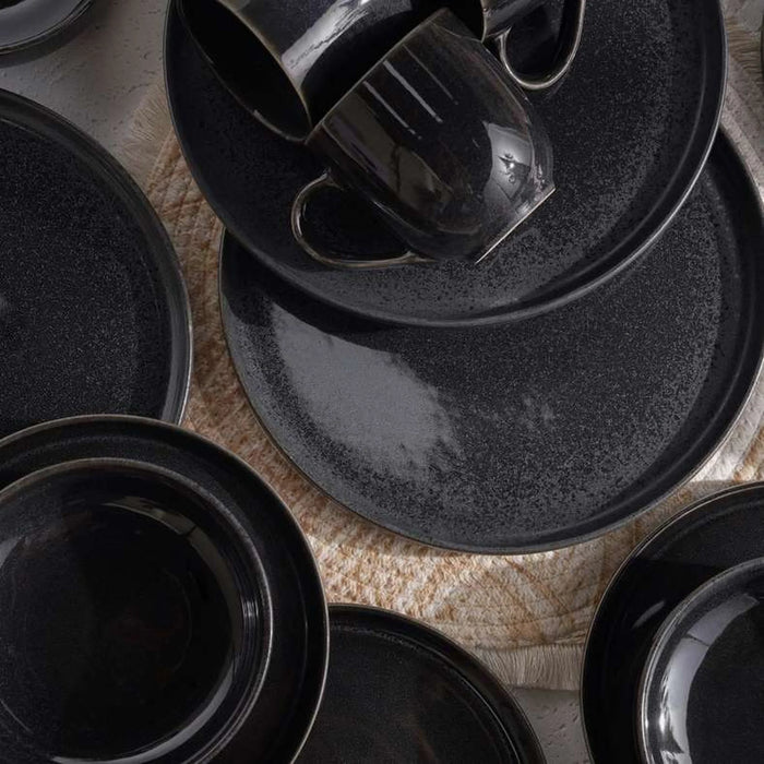 Marella 16-Piece Stoneware Dinner Set -Dark Blue