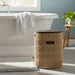 Margaret Laundry Hamper With Wooden Lid 36X25X48.5Cm - Natural Pan Home