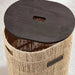 Margaret Laundry Hamper With Wooden Lid 36X25X48.5Cm - Natural Pan Home