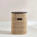 Margaret Laundry Hamper With Wooden Lid 36X25X48.5Cm - Natural Pan Home