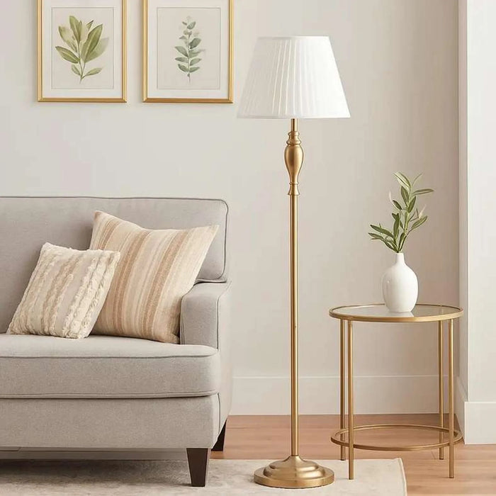 Maribel E27 Floor Lamp D40X160Cm- Brass