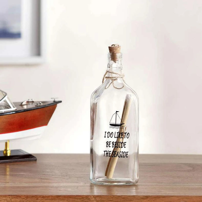 Marilla Glass Decor Bottle 9X5X25Cm - Transparent