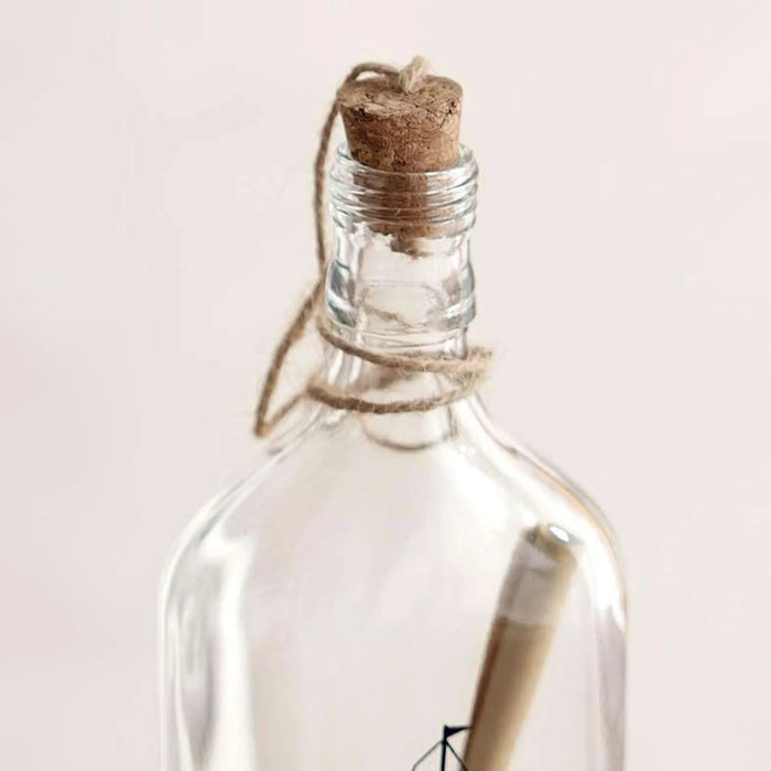 Marilla Glass Decor Bottle 9X5X25Cm - Transparent