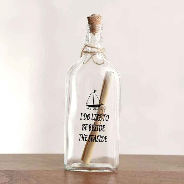 Marilla Glass Decor Bottle 9X5X25Cm - Transparent