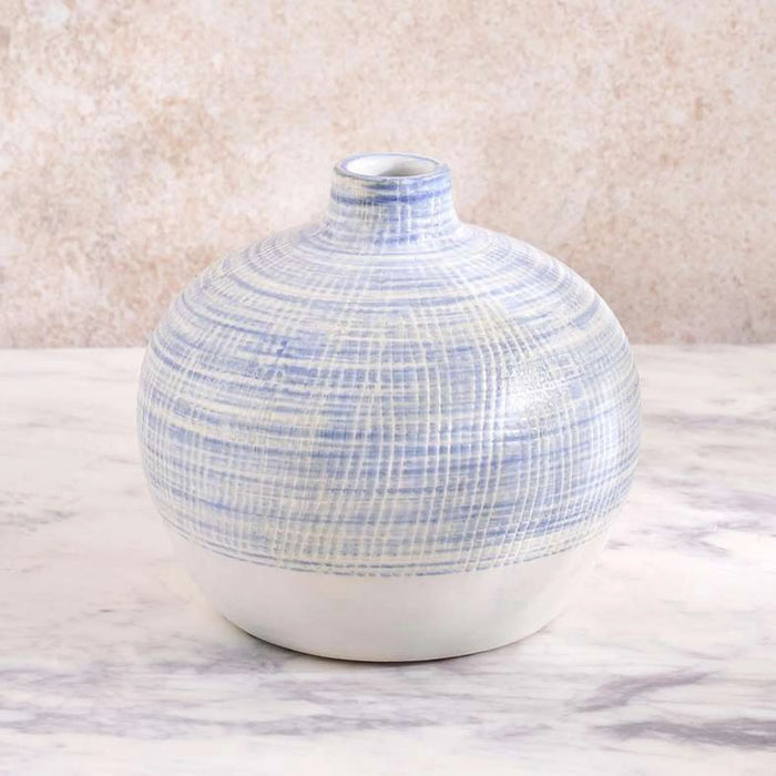 Marilyn Ceramic Vase 17X17X15Cm- Blue