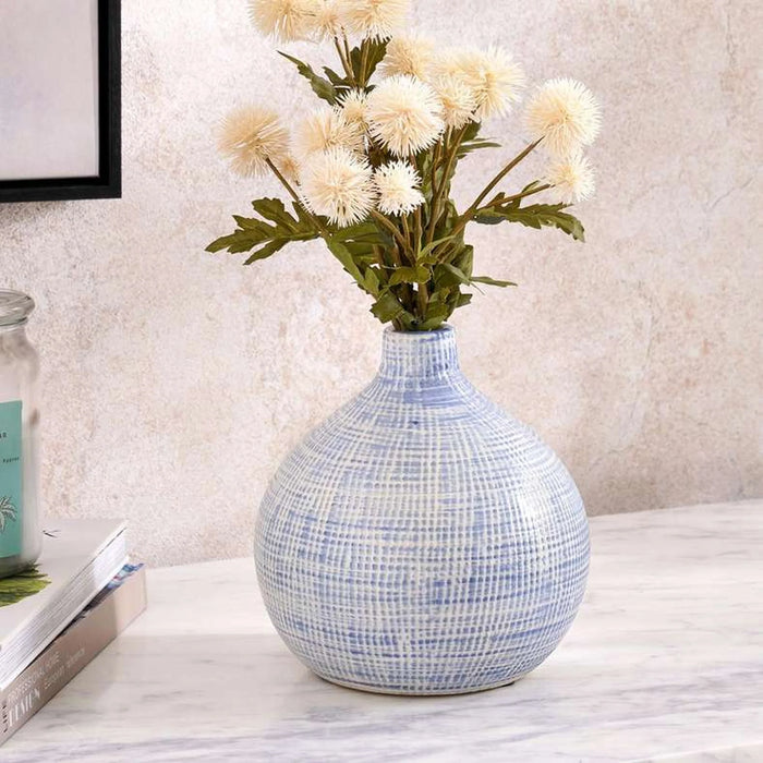 Marilyn Ceramic Vase 17X17X17Cm- Blue