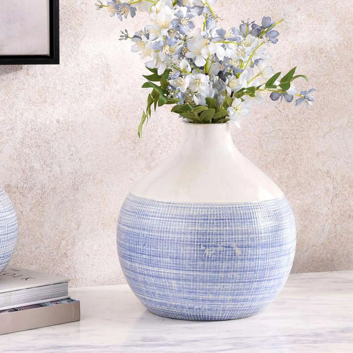 Marilyn Ceramic Vase 23X23X23Cm- Blue