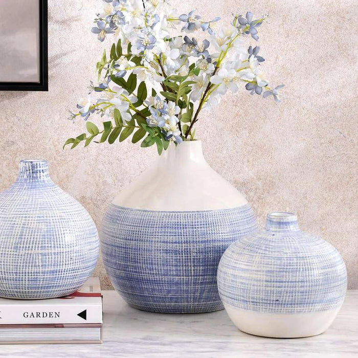 Marilyn Ceramic Vase 23X23X23Cm- Blue