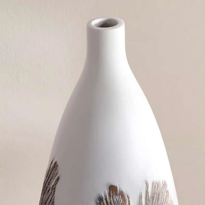 Marin Polyresin Decor Vase 14X14X52Cm - White