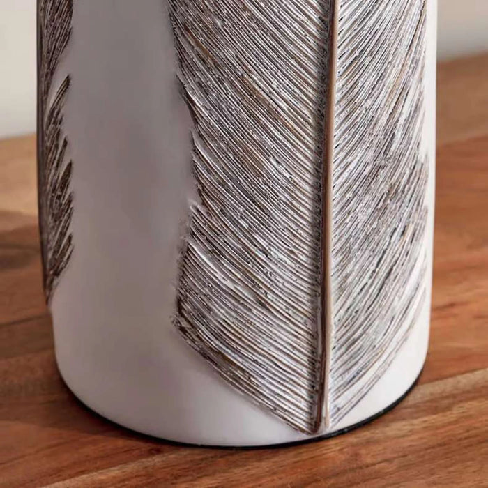 Marin Polyresin Decor Vase 14X14X52Cm - White