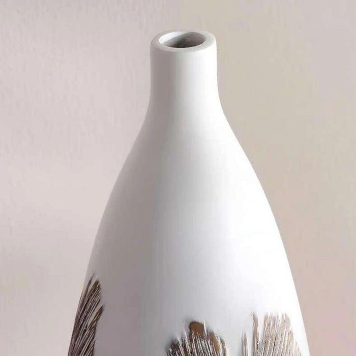 Marin Polyresin Decor Vase 16X16X60Cm - White
