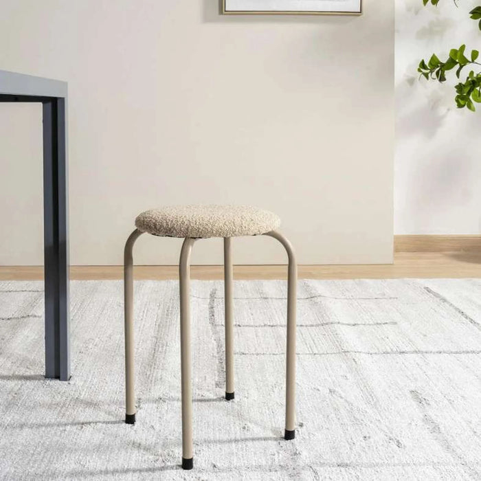 Marius Stool Round - Beige