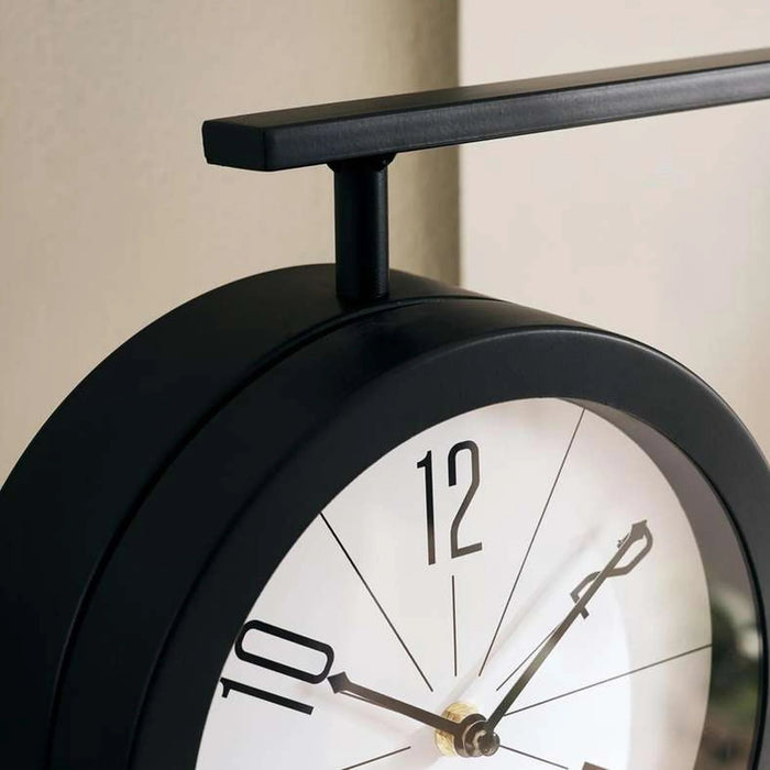 Marlow Double Sided Railway Clock 29X9X28.5Cm - Black Pan Home