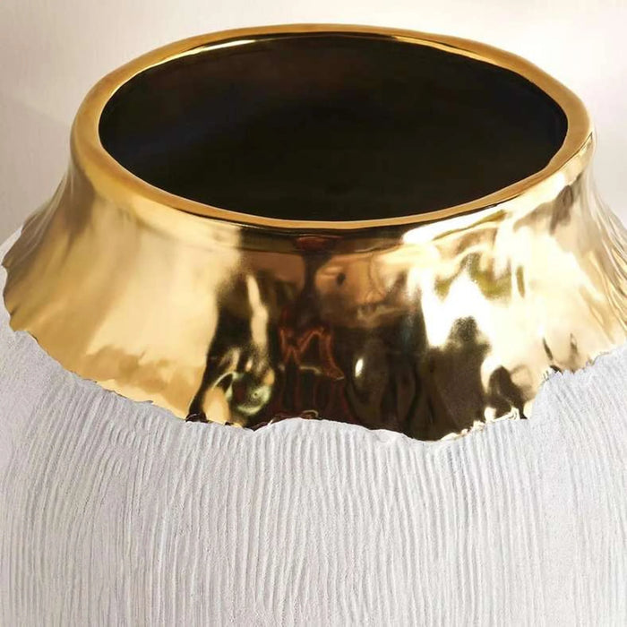 Marsh Ceramic Two Tone Vase 23X23X27Cm - White