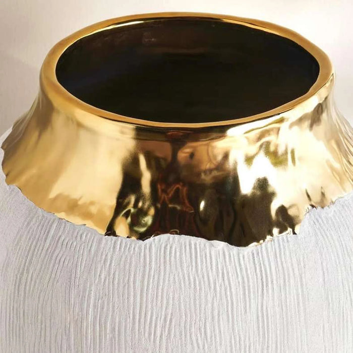 Marsh Ceramic Two Tone Vase 29.5X29.5X35Cm - White