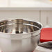 Martha Stainless Steel Mixing Bowl With Lid Dia26Cm -Chrome & Red Pan Home