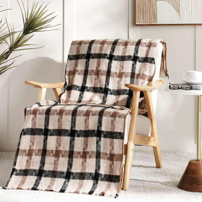 Marvie Acrylic Throw 130X170Cm - Beige Pan Home