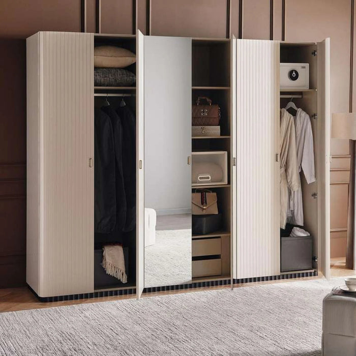 Maryaland 6 Door Wardrobe - Cream