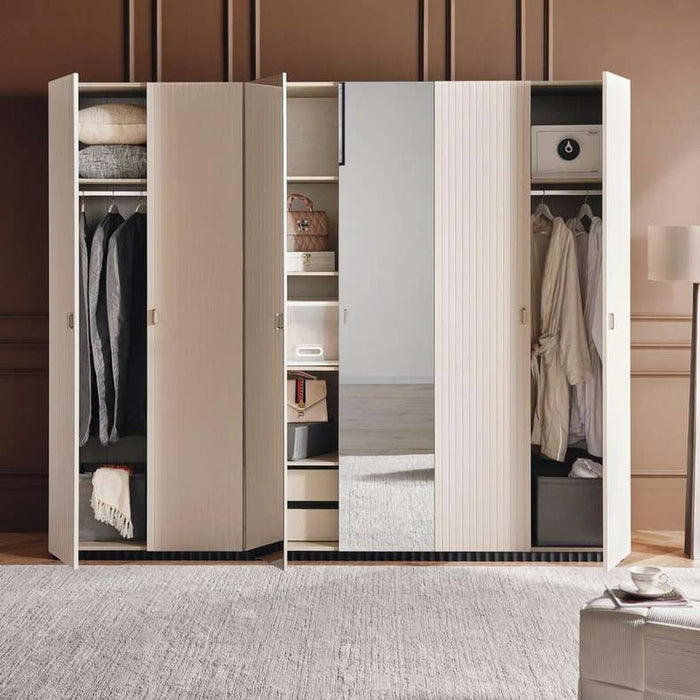 Maryaland 6 Door Wardrobe - Cream