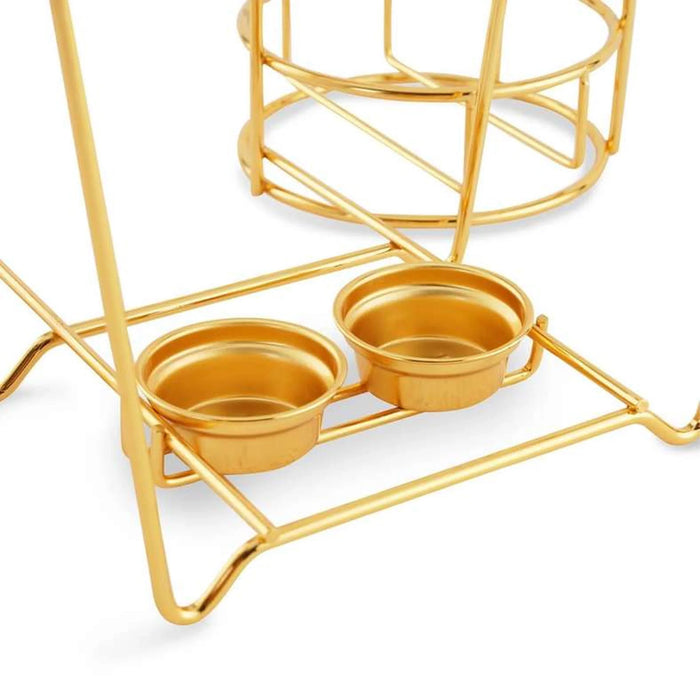 Masar 15-Piece Soup Serving Set With Stand - White & Gold