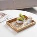 Mashrabiya Wooden Decorative Tray 36X26X4.5Cm- Gold Pan Home