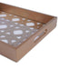 Mashrabiya Wooden Decorative Tray 36X26X4.5Cm- Gold Pan Home