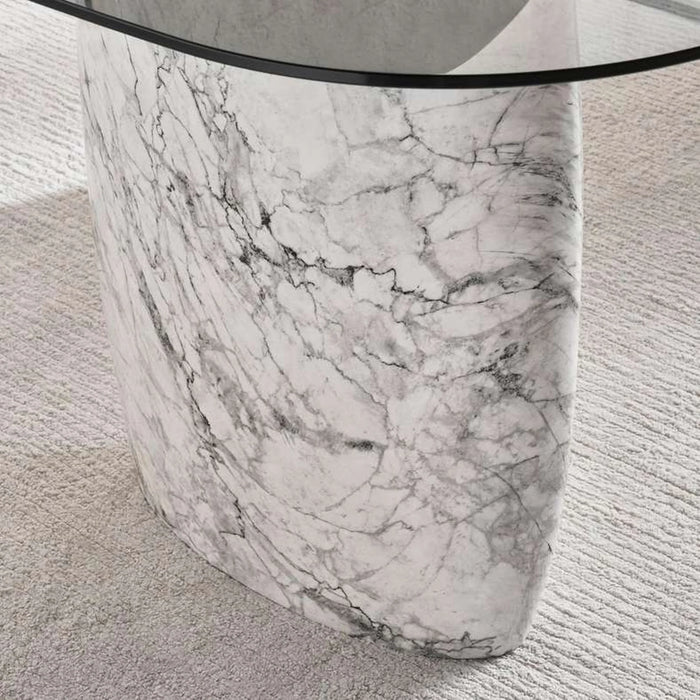 Massimo 6 Seater Dining Table - Black & White