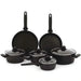 Mateo 10-Piece Cookware Set -Black Pan Home