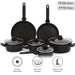 Mateo 10-Piece Cookware Set -Black Pan Home