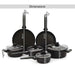 Mateo 10-Piece Cookware Set -Black Pan Home