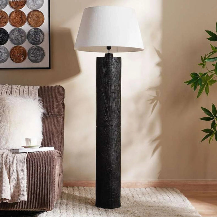 Matera Polyresin Floor Lamp 20X20X128.5Cm - Black Pan Home