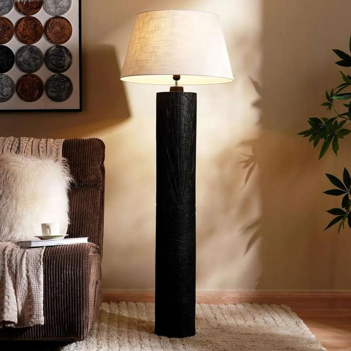 Matera Polyresin Floor Lamp 20X20X128.5Cm - Black Pan Home