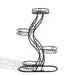 Matis Metal 4 Pots Planter Stand 45X19X68Cm - Black Pan Home