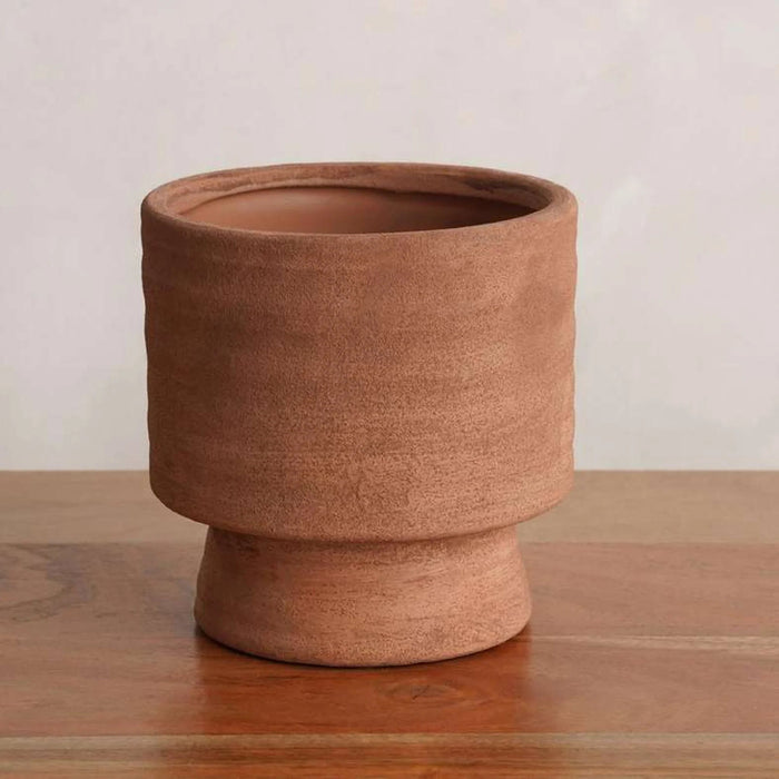 Maura Stoneware Planter 14X14X14Cm - Terracotta Pan Home