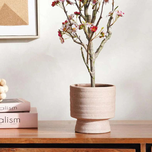 Maura Stoneware Planter 14X14X14Cm - White Pan Home