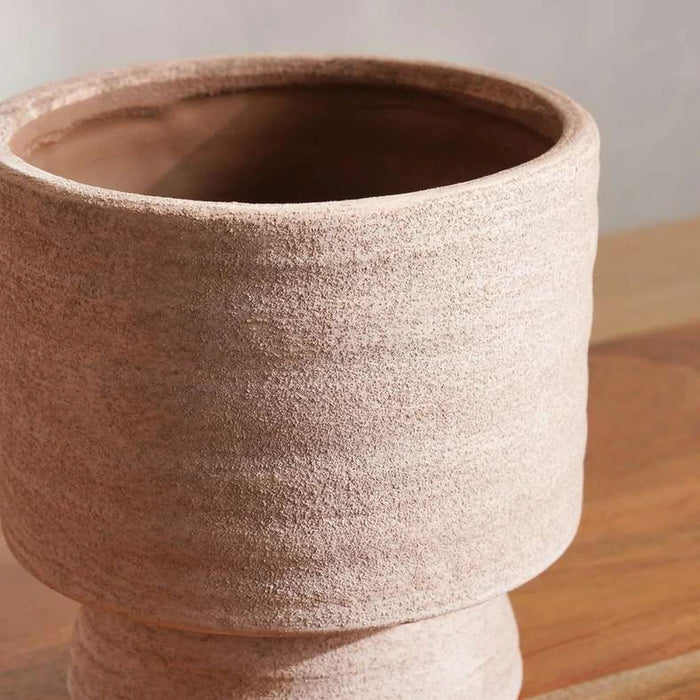 Maura Stoneware Planter 14X14X14Cm - White Pan Home