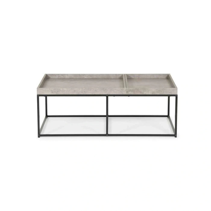 Mauri Coffee Table Melamine - Grey Black