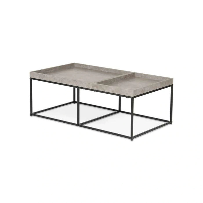 Mauri Coffee Table Melamine - Grey Black
