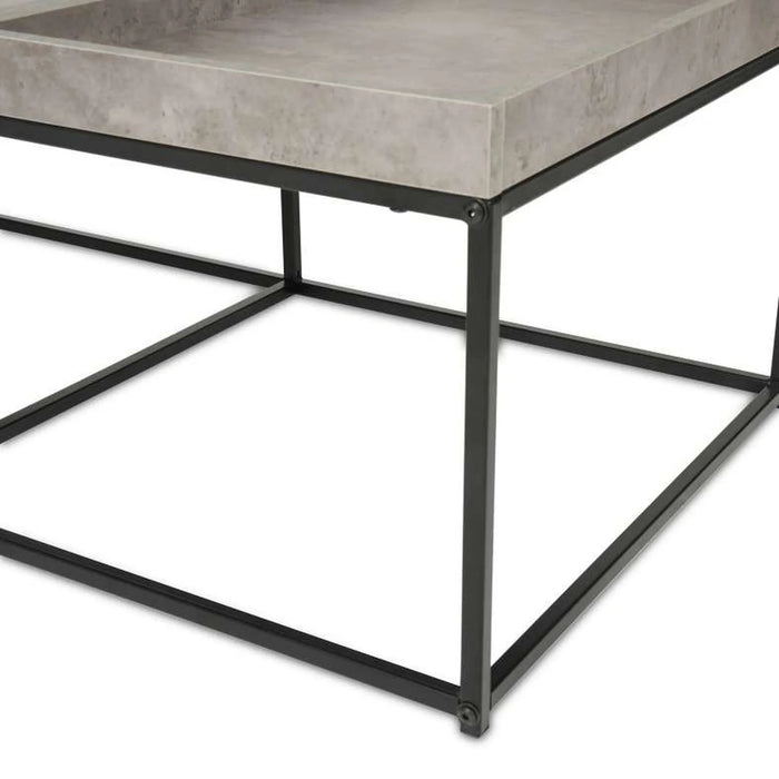Mauri Coffee Table Melamine - Grey Black