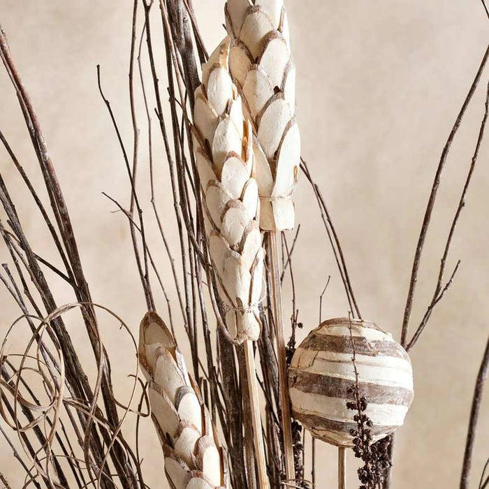 Maven Dried Plants Bouquet 100Cm- White Pan Home